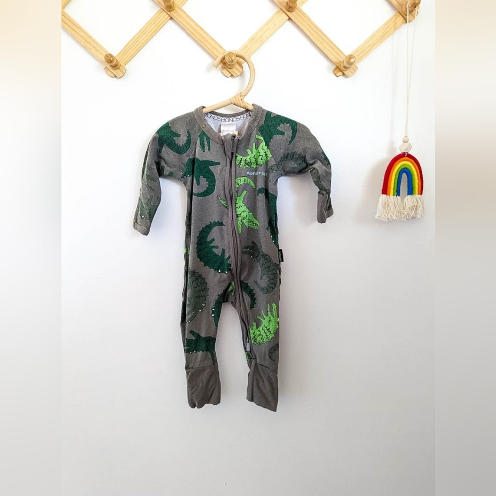 Bonds Wondersuit Grey Crocodile (0-3)